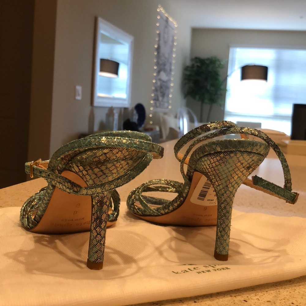 KATE SPADE ♠️ Shimmery Ankle Strap Heel **RARE** - Picture 4 of 7